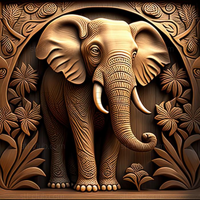 3D model st Mary the elephant famous animal (STL)